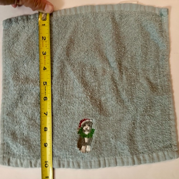 Set of 2 Holiday Kitten Dish Towels - Blue Cotton, Cute Christmas Kitchen Decor - Picture 7 of 16